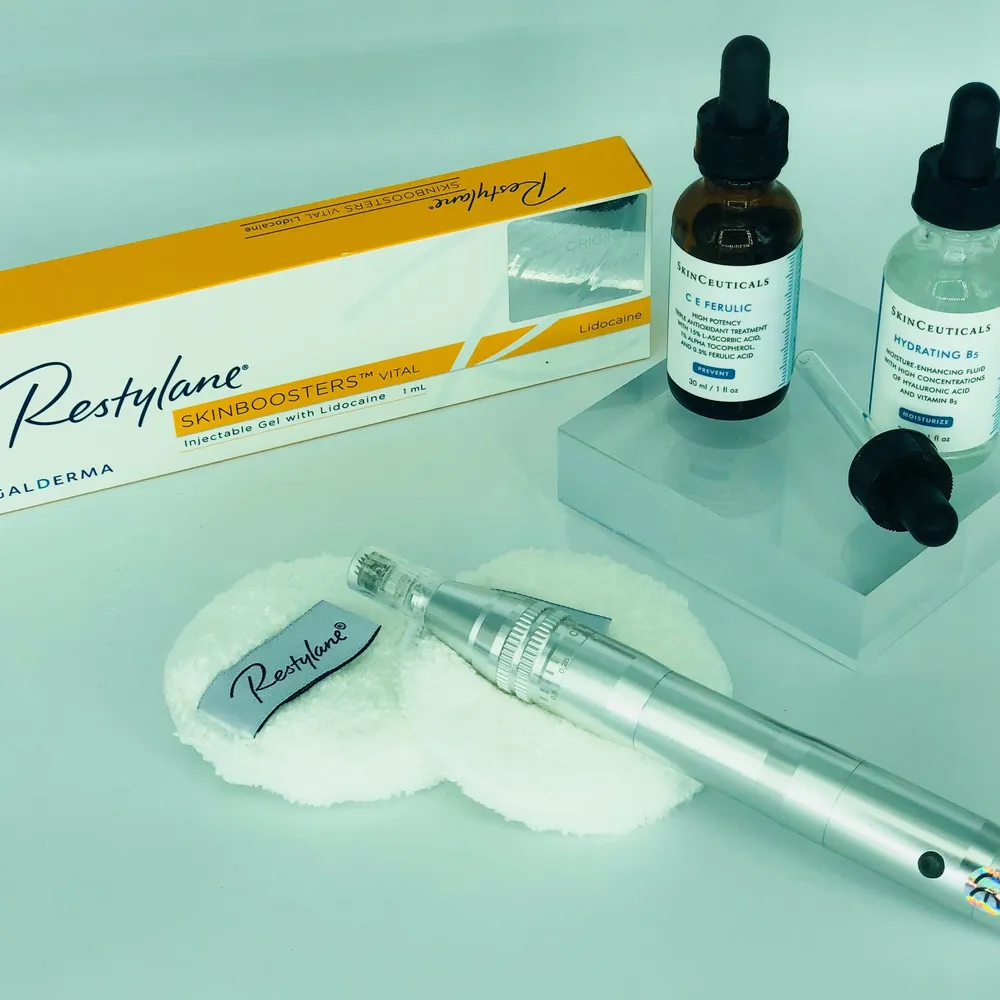 Bild für den Blogartikel "Hautverbesserung mit Restylane Hyaluron Skinbooster und Microneedling"