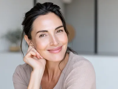 Bild einer Frau, die eine Lipofilling Behandlung im Gesicht hatte.